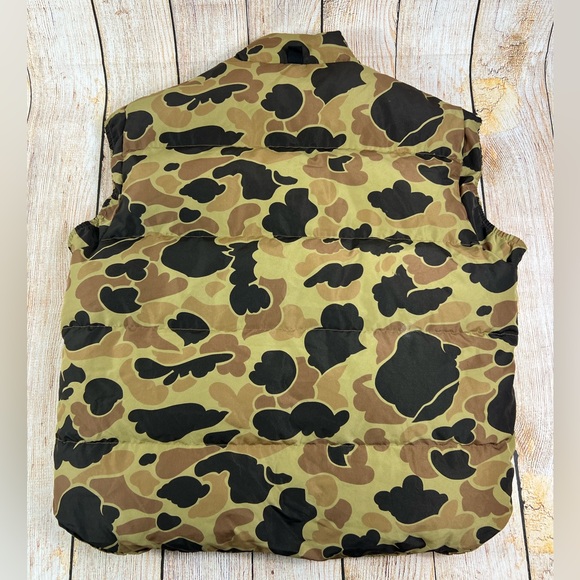 Vintage Browning Hunting Puffer Goose Down Camo Orange Reversible Vest XL - Picture 8 of 8